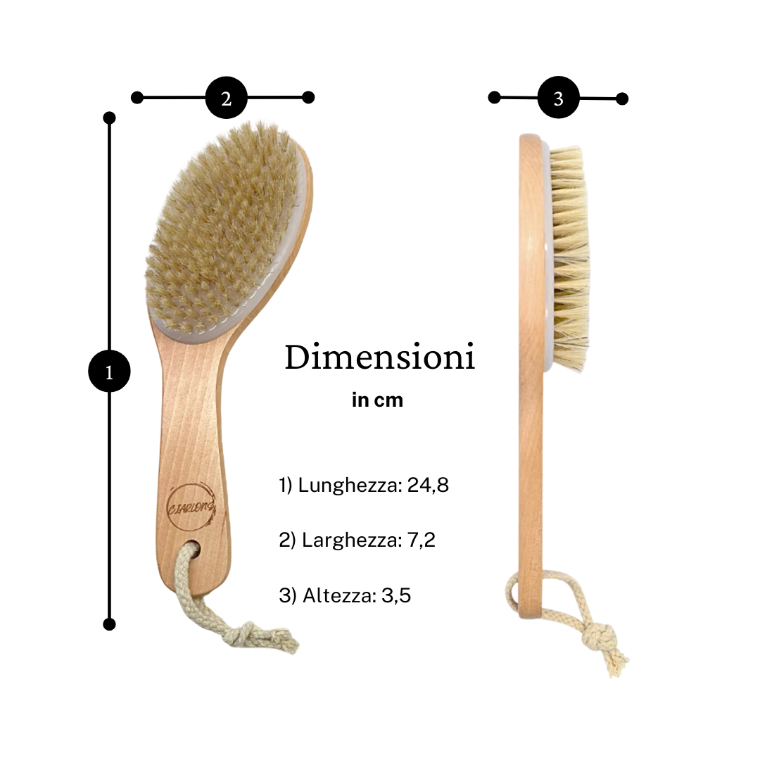 Spazzola Corpo con Manico Ciarlon’s – Dry Brushing Ergonomico